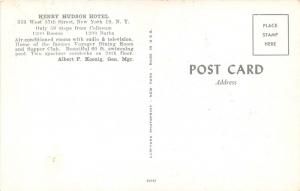 New York City~Henry Hudson Hotel on West 57th Street~c1960 Postcard