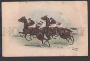 114801 Fast HORSE Racing by WRIGHT Vintage Vienne Munk #462 PC