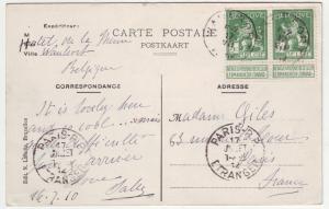 P1143 ca1912 postcard fishing boats belgium waulsort dreve des roches de chamia