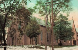Roman Catholic Church Hudson New York-Vintage c1910 Postcard E11