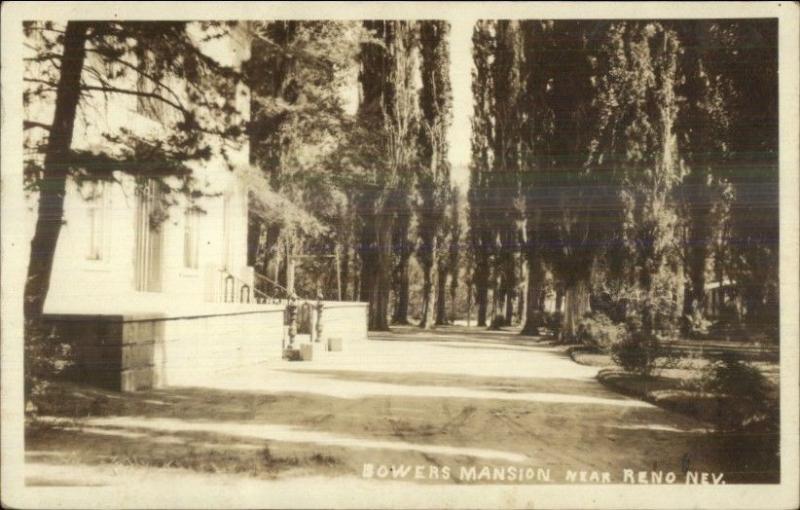 Reno NV Bowers Mansion c1915 Real Photo Postcard