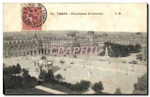 Old Postcard Panorama Paris Louvre