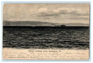 1906 Battery (Looking West) Burlington Vermont VT Antique Posted Postcard