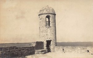 J83/ St Augustine Florida RPPC Postcard c1910 Fort Marion Tower 220