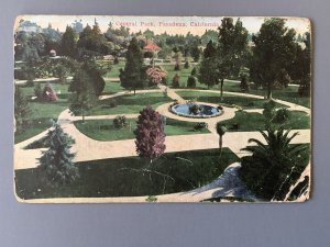 Central Park Pasadena CA Litho Postcard A1145090001