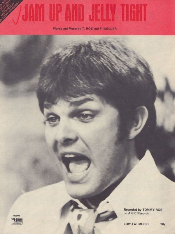 Jam Up & Jelly Tight Tommy Roe 1960s Sheet Music