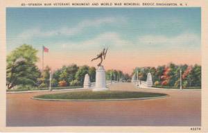 Spanish War Veterans Monument World War Memorial Bridge Binghamton NY New York