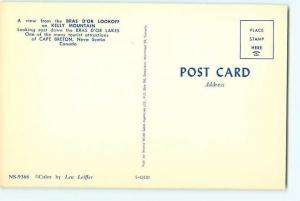 Vintage Postcard Bras Dor Lakes  Lookoff Kelly Mountain Nova Scotia Cana  # 2619