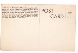 Union Oyster House Boston Massachusetts MA Vintage Postcard