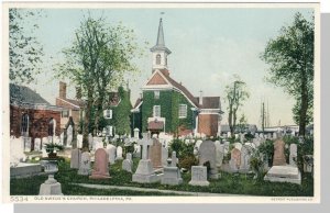 Vintage Philadelphia, Pennsylvania/PA Postcard, Old Swede's Church