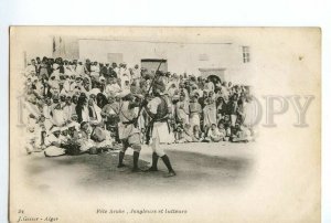 497166 Algeria Arabian festival jugglers fencers musicians Geiser postcard