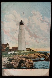 Vintage Postcard 1901-1907 Old Light House, New Haven, Connecticut (CT)