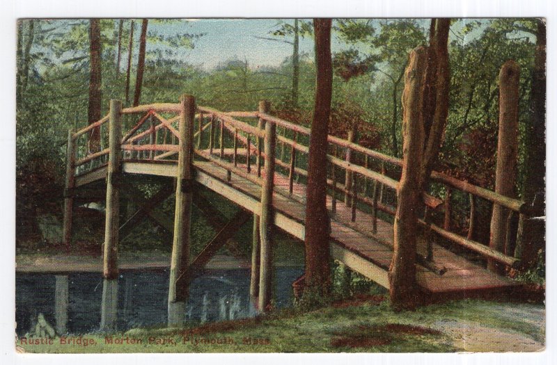 Plymouth, Mass, Rustic Bridge, Morton Park