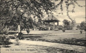 La Salle Illinois IL City Park Band Stand Vintage Postcard
