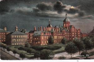 Maryland Baltimore John Hopkins Hospital At Night 1908