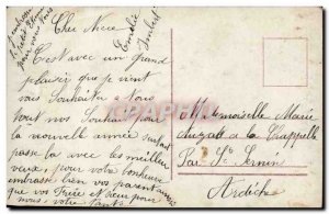 Postcard Old Man Fancy Happy new year