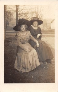 J61/ Alexandria Ohio RPPC Postcard c1910 Beautiful Women Large Hats 321