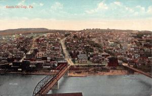 South Oil City Pennsylvania Birdseye View Of City Antique Postcard K51370