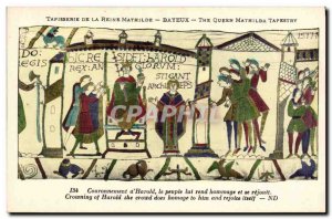 Postcard Old Bayeux Tapestry De La Reine Mathilde Mages time