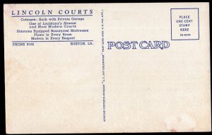 Louisiana ~ RUSTON Lincoln Courts - Phone 9102 - LINEN
