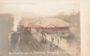 Depot, New York, Owego, RPPC, Delaware Lackawanna & Western Railroad Station
