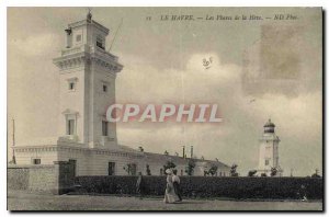 Old Postcard Le Havre the Lighthouses of Heve