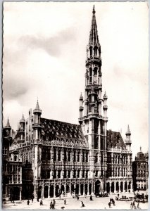 Hotel De Ville Brussels Belgium Real Photo RPPC Postcard