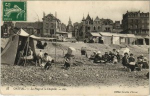 CPA ONIVAL-sur-MER la Plage et la Chapelle (751124)