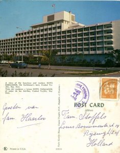 dominican republic, TRUJILLO, Hotel Embajador (1962) Postcard