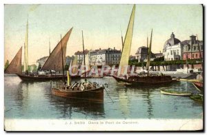 Old Postcard In The Port Of Geneva Yacht