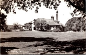 Real Photo Postcard Gymnasium at Carroll College in Waukesha, Wisconsin