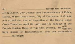 CHARLESTON, South Carolina, 1937; Water Works Board Meeting