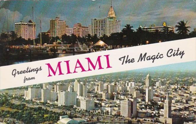 Florida Miami Greetings From The Magic City 1957