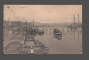 081387 BELGIUM Ougree La Meuse ships Vintage PC