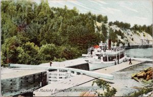 Huntsville ON Steamer 'Dortha' Muskoka River 1910 Frankford Cancel Postcard E78