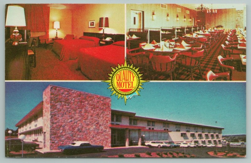 Kansas City Missouri~Quality Motel East Interior~Vintage Postcard