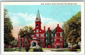 c1930s Des Moines, IA Drake University Main Building Hyman's Linen PC Teich A218