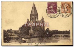 Old Postcard Metz Temple Protestant
