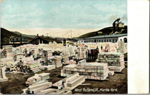 View of Marble Yard, West Rutland VT Vintage Postcard I72