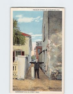 Postcard Treasury Street Narrowest In The U.S. St. Augustine Florida USA