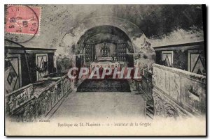 Postcard Old Basilica of St Maximin inside the Grypte