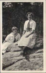 Quartz Pitkin Tincup Colorado Area Ghost Towns Young Women 1913 RPPC #6