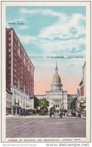Michigan Lansing Hotel Olds State Capitol Post Officer Corner Of Michigan And...