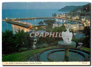 Modern Postcard St Aubin's Harbor Jersey Channel Islands