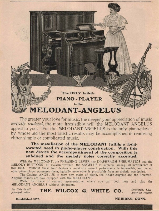 1907 Original Print Ad Piano-Player Heinz 57 Improved Tins 2P1-6 e et