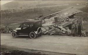 Clintonville NY Old Car & Destroyed Building c1910 Real Photo Postcard #1