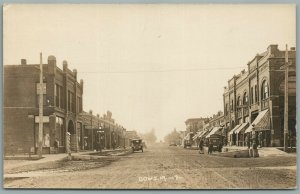 DOWS IA STREET SCENE ANTIQUE REAL PHOTO POSTCARD RPPC