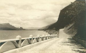 Oregon Columbia Highway, Train Tracks  RPPC Unused