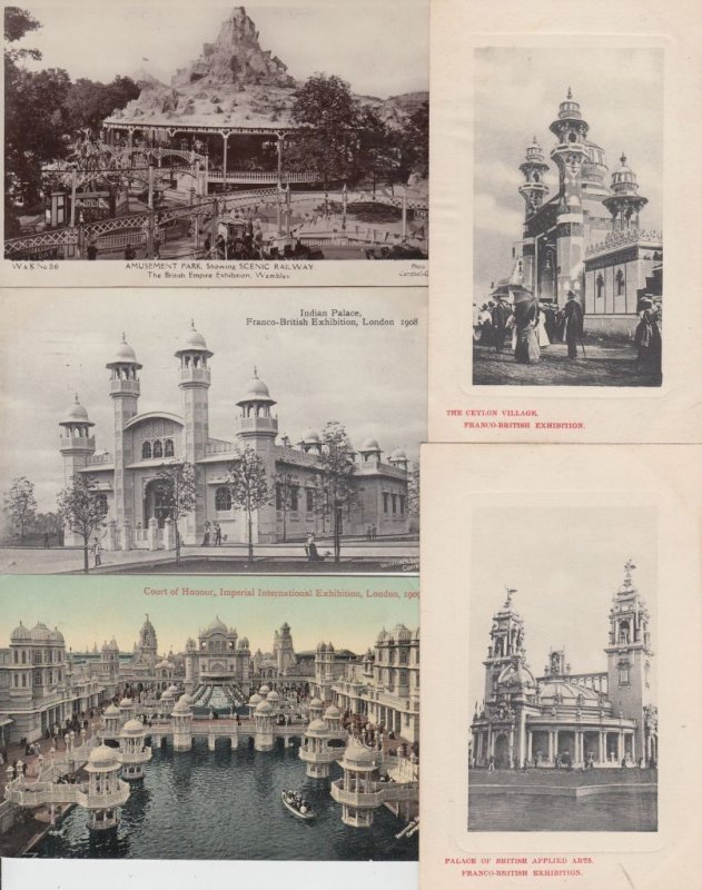 FRANCO BRITISH EXHIBITION EXPO 1908 London U.K. 50 Vintage Postcards (L4571)