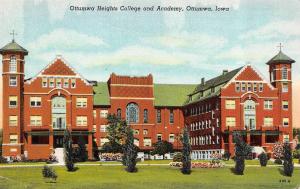 OTTUMWA, IA Iowa  OTTUMWA HEIGHTS COLLEGE & ACADEMY Wapello Co c1940's Postcard